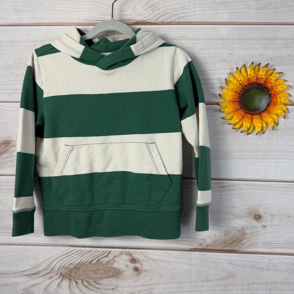 Crewcuts Kids Striped Hoodie Sweatshirt Green White‎ XS (4-5) - Picture 1 of 3